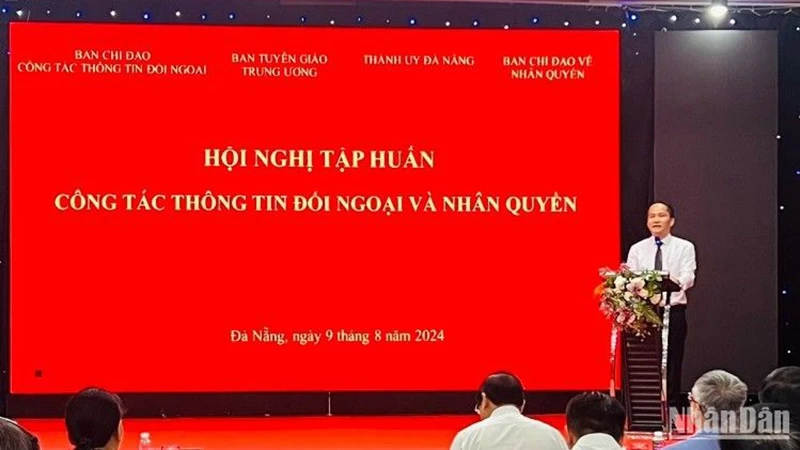 Quang cảnh tại Hội nghị tập huấn công tác thông tin đối ngoại và nhân quyền 2024 diễn ra tại Đà Nẵng. (Ảnh: BTC) 