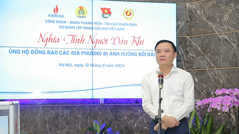 Tổng Giám đốc Petrovietnam Lê Ngọc Sơn kêu gọi cán bộ, công nhân viên dầu khí phát huy tinh thần tương thân tương ái, văn hóa “Nghĩa tình” của người dầu khí, thông qua nhiều hình thức hỗ trợ, giúp đỡ đồng bào các địa phương chịu thiệt hại do bão số 3.