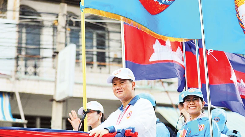 Tiến sĩ Hun Manet, ứng cử viên Thủ tướng Chính phủ Campuchia khóa 7. (Ảnh FRESH NEWS) 