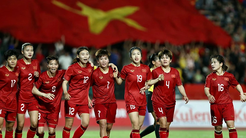 Ðội tuyển bóng đá nữ Việt Nam lập kỳ tích tám lần đoạt Huy chương vàng SEA Games, trong đó có bốn kỳ liên tiếp. (Ảnh TUẤN HỮU) 