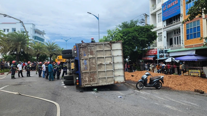 Hiện trường vụ tai nạn.