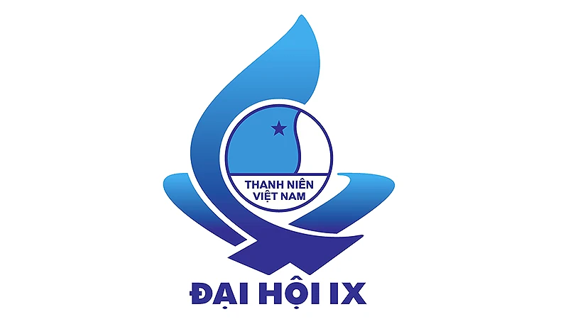 Biểu trưng chính thức của Đại hội đại biểu toàn quốc Hội Liên hiệp Thanh niên Việt Nam lần thứ IX.