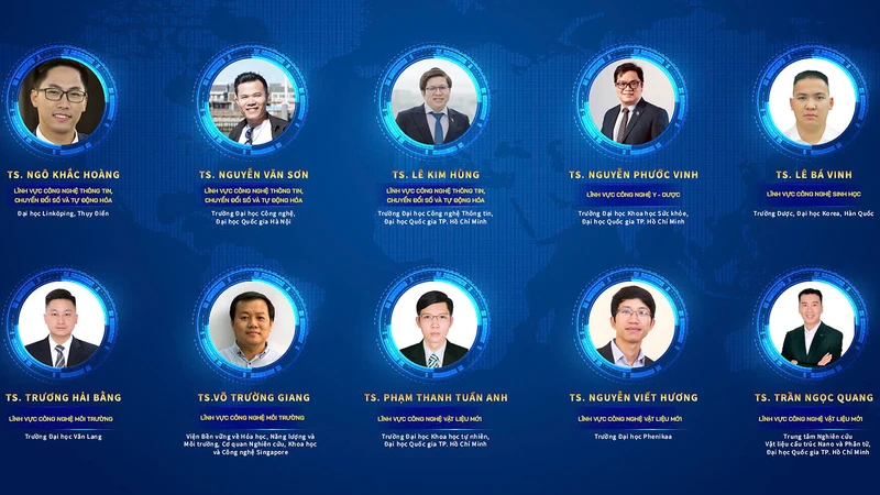 10 nhà khoa học trẻ giành Giải thưởng "Quả cầu vàng" năm 2024.