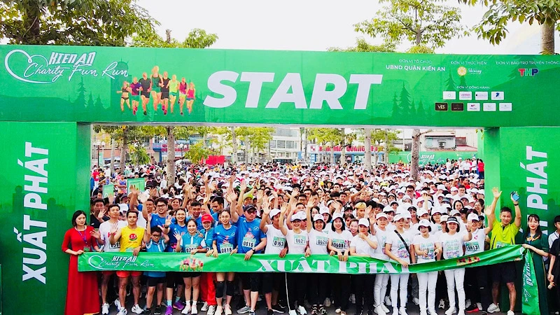 Hơn 2.000 vận động viên tham dự giải chạy Kien An Charity fun run 2023.