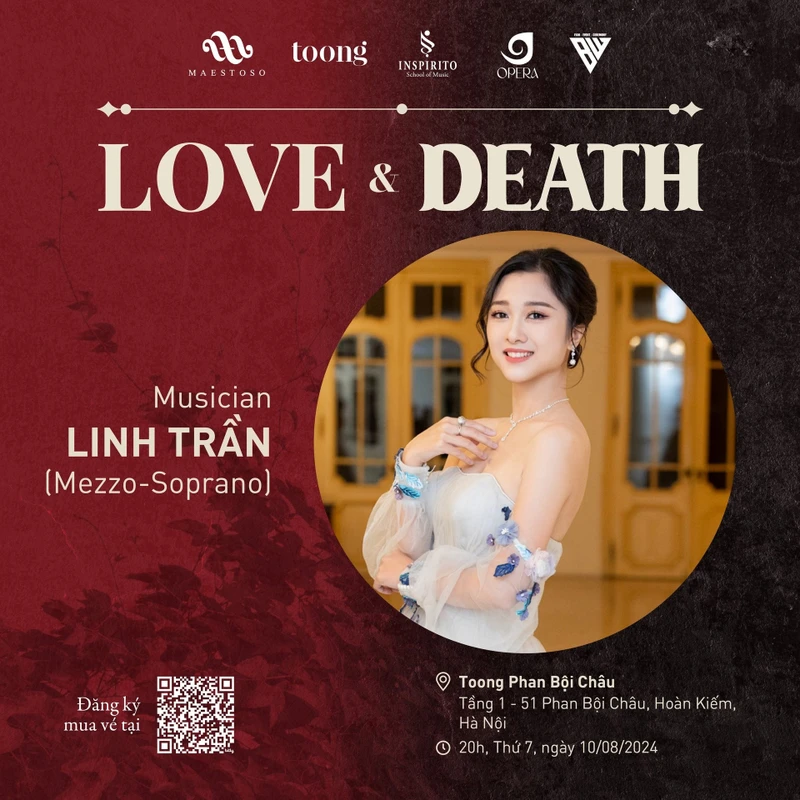 Dự án MAESTOSO Việt Nam tổ chức chuỗi hòa nhạc thính phòng Love & Death diễn ra vào ngày 10/8, tại Không gian Toong, phố Phan Bội Châu, Hà Nội.