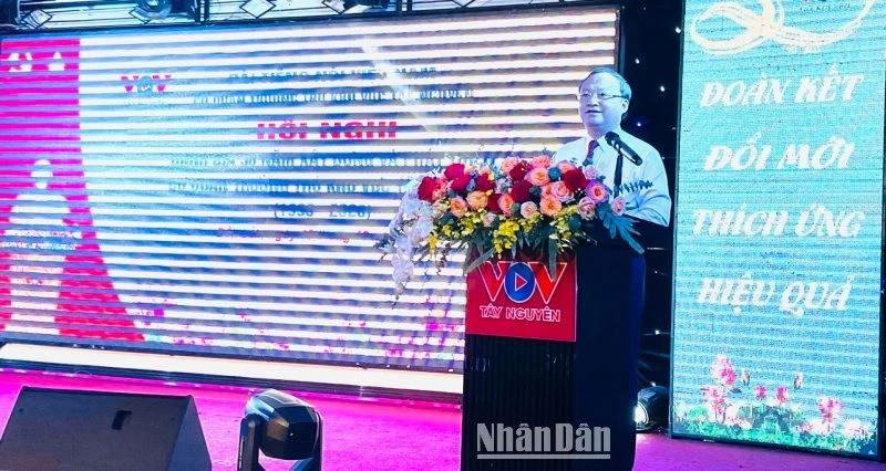 Tổng Giám đốc Đài Tiếng nói Việt Nam Đỗ Tiến Sỹ phát biểu tại lễ kỷ niệm.