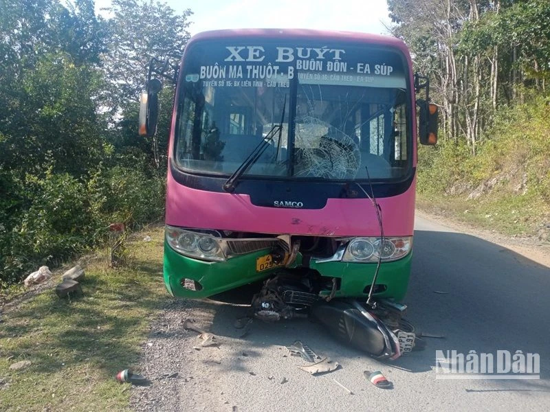 Hiện trường vụ tai nạn.