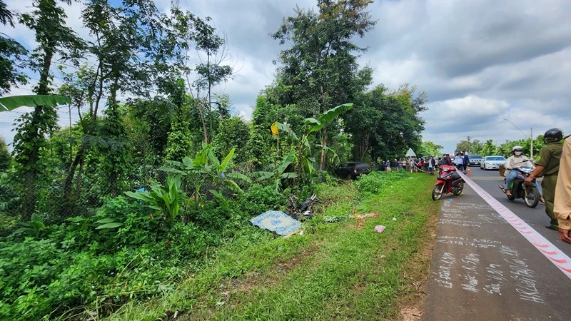 Hiện trường vụ tai nạn. 