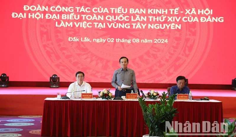 Phó Thủ tướng Trần Lưu Quang phát biểu tại buổi làm việc.