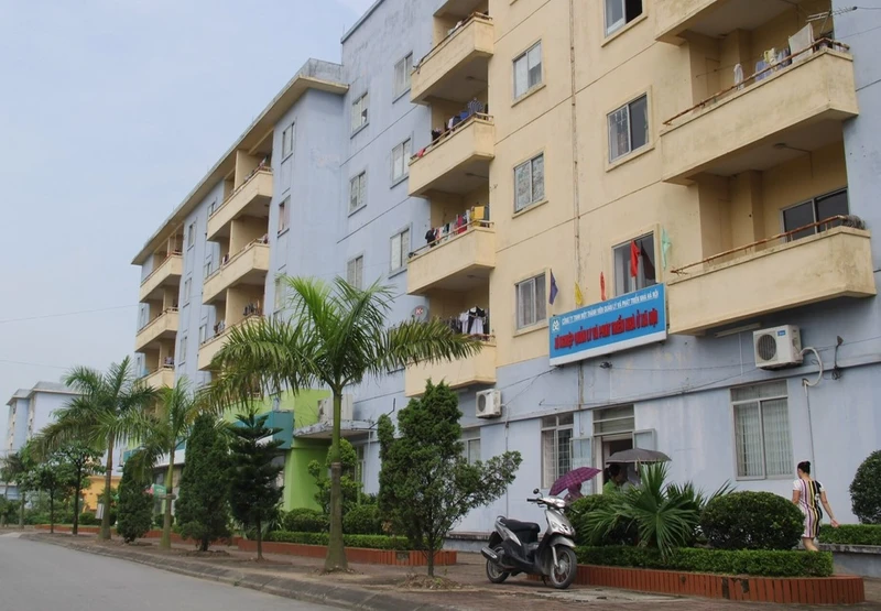 Khu nhà ở công nhân tại xã Kim Chung, huyện Đông Anh, thành phố Hà Nội. 