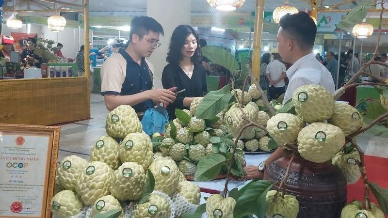 Gian hàng na Lạng Sơn tại Hà Nội. 