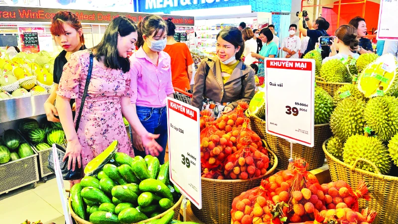 Gian hàng tại Hội chợ xuất khẩu Thành phố Hồ Chí Minh năm 2023.