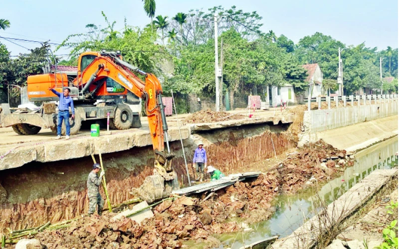 Huyện Đan Phượng đầu tư xây dựng hạ tầng nông thôn.