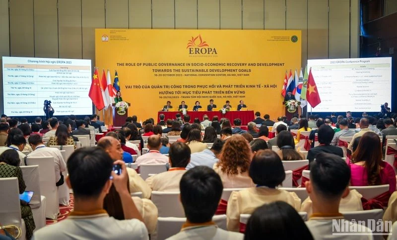 Toàn cảnh Hội nghị Tổ chức hành chính miền Đông thế giới EROPA 2023. (Ảnh: THÀNH ĐẠT)
