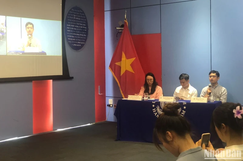 Quang cảnh tọa đàm về Ứng dụng AI trong truyền thông.