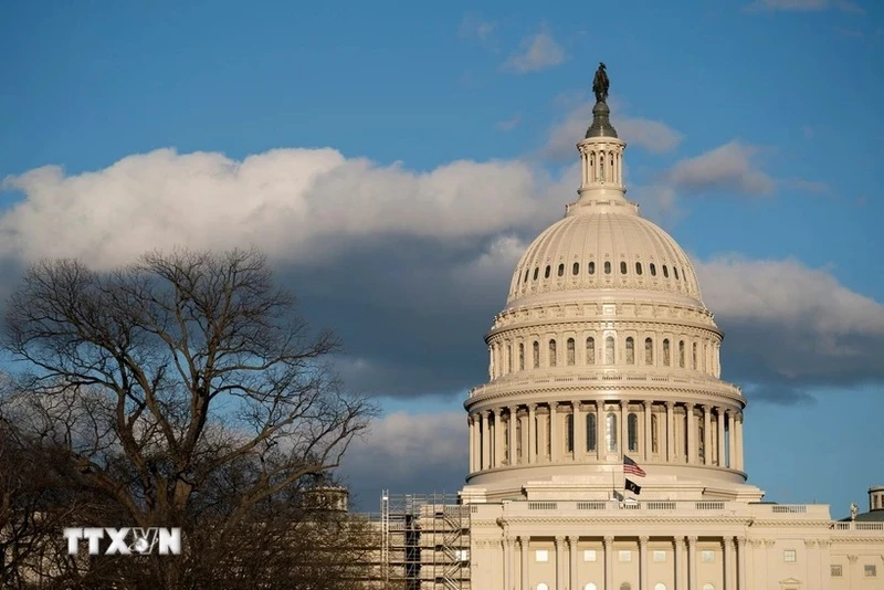 Tòa nhà Quốc hội Mỹ tại Washington, D.C. (Ảnh: THX/TTXVN) 