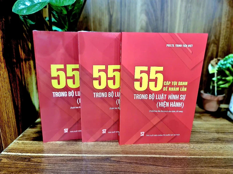 Cuốn sách “55 cặp tội danh dễ nhầm lẫn trong Bộ luật Hình sự (hiện hành)”.
