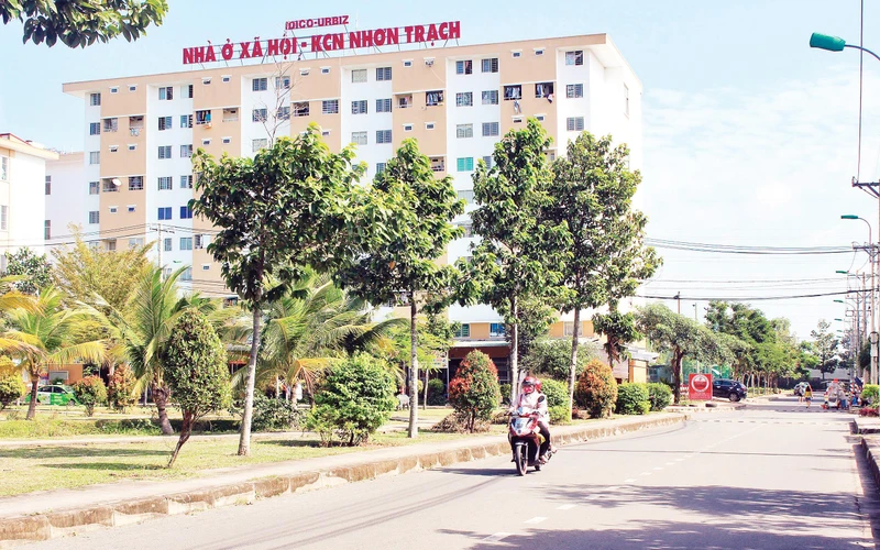 Khu nhà ở công nhân tại Khu công nghiệp Nhơn Trạch, tỉnh Ðồng Nai. (Ảnh Anh Tuấn) 