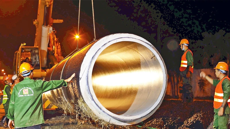 Sawaco đầu tư phát triển hệ thống mạng lưới đường ống cấp 1 ở phía tây thành phố. 