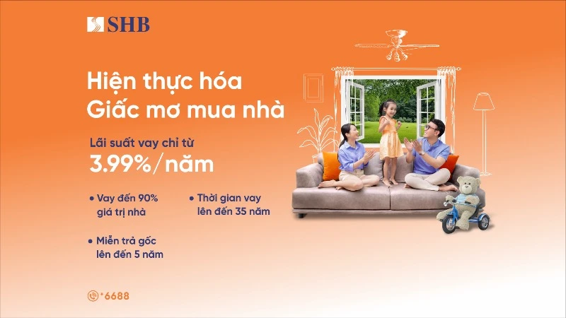 SHB tung gói vay ưu đãi lãi suất chỉ từ 3,99%/năm dành cho giới trẻ