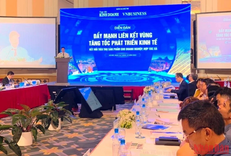 Diễn đàn “Đẩy mạnh liên kết vùng-Tăng tốc phát triển kinh tế" ngày 26/10.