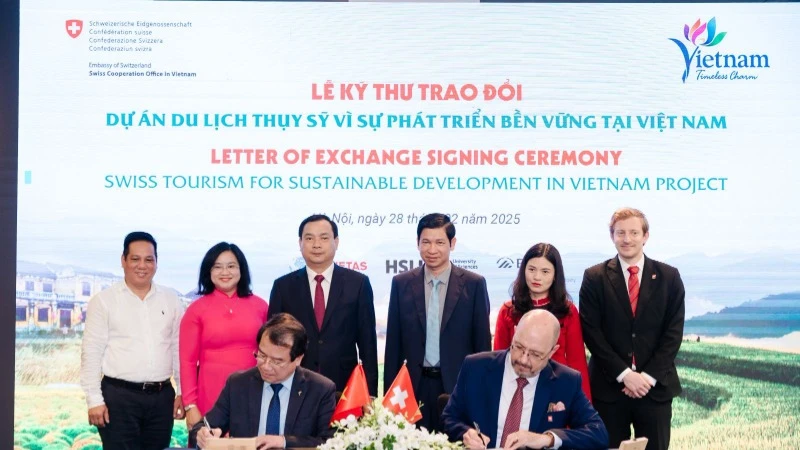 Lễ ký kết Thư trao đổi, khẳng định cam kết cung cấp và tiếp nhận vốn hỗ trợ phát triển chính thức (ODA) không hoàn lại, đánh dấu khởi đầu chính thức của dự án. 