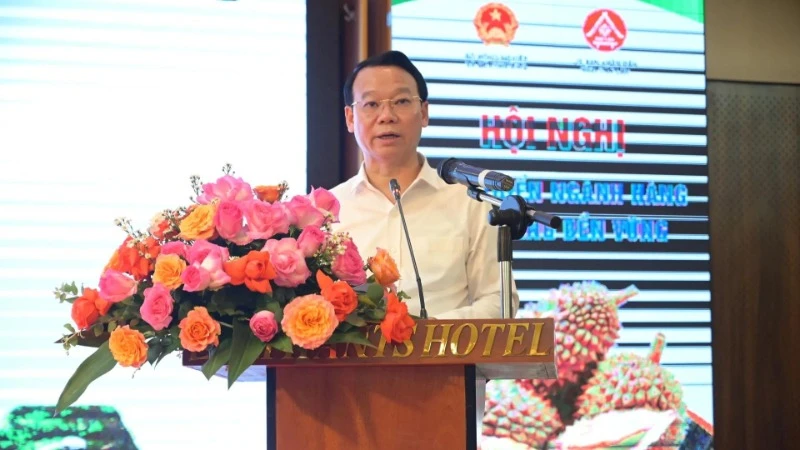 Bộ trưởng Nông nghiệp và Môi trường Đỗ Đức Duy phát biểu tại Hội nghị phát triển ngành hàng sầu riêng bền vững tổ chức ngày 24/5.
