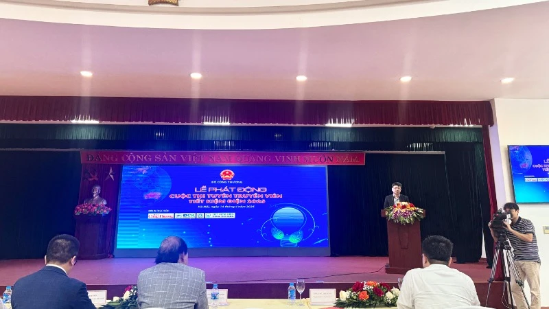 Ông Đặng Hải Dũng, Phó Cục trưởng Cục Đổi mới sáng tạo, Chuyển đổi xanh và Khuyến công, Bộ Công thương phát biểu tại Lễ phát động. (Ảnh: LÊ CHI) 
