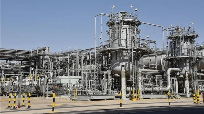 Cơ sở lọc dầu của tập đoàn dầu mỏ Saudi Arabia Aramco ở Dammam. (Ảnh THX/TTXVN)