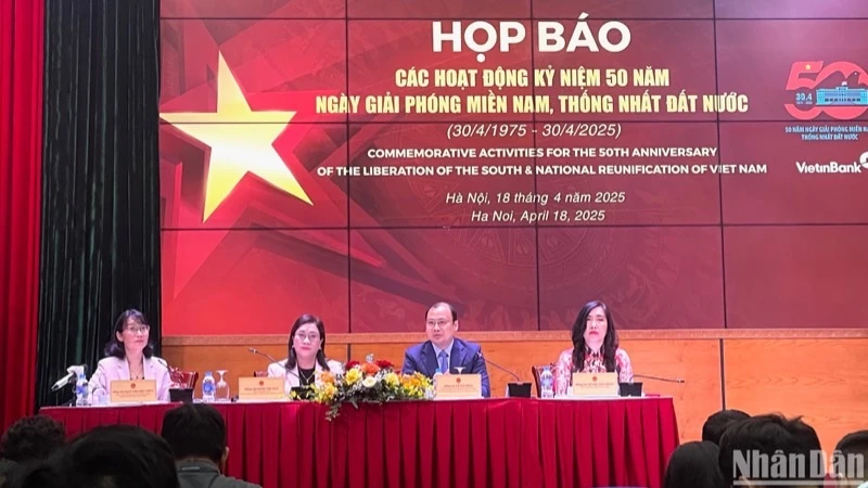 Họp báo các hoạt động kỷ niệm 50 năm Ngày Giải phóng miền nam, thống nhất đất nước. 