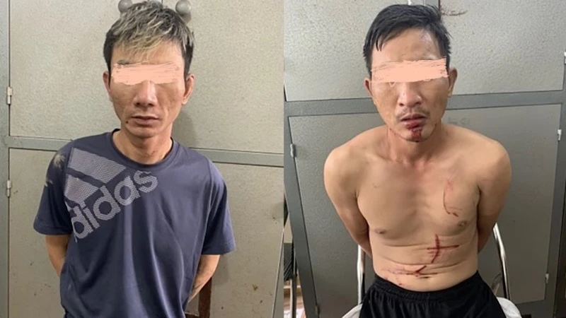 2 đối tượng cướp tiệm vàng Lương Văn Đạt (trái) và Nguyễn Văn Doanh.