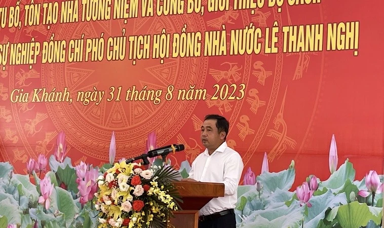 Bí thư Tỉnh ủy Hải Dương phát biểu tại buổi Lễ.