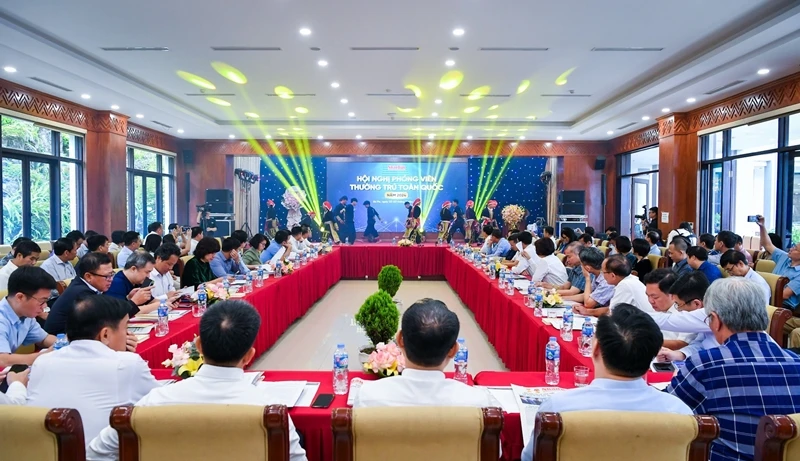 Quang cảnh hội nghị phóng viên thường trú Báo Nhân Dân năm 2024. (Ảnh: Thành Đạt)