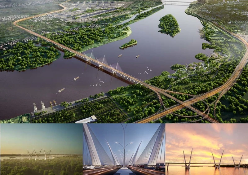 Phương án đạt giải Nhất cuộc thi kiến trúc cầu Thượng Cát.