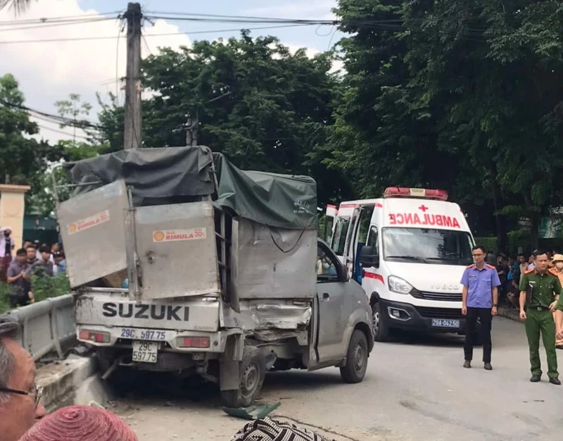 Hiện trường vụ tai nạn.