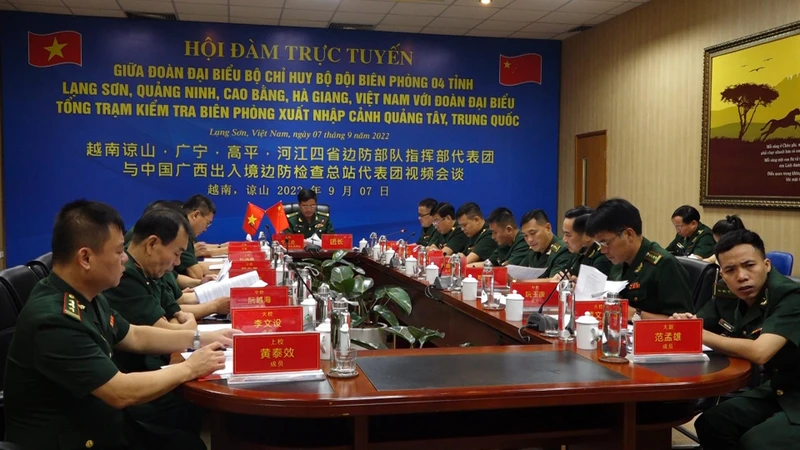 Toàn cảnh buổi hội đàm tại tỉnh Lạng Sơn.