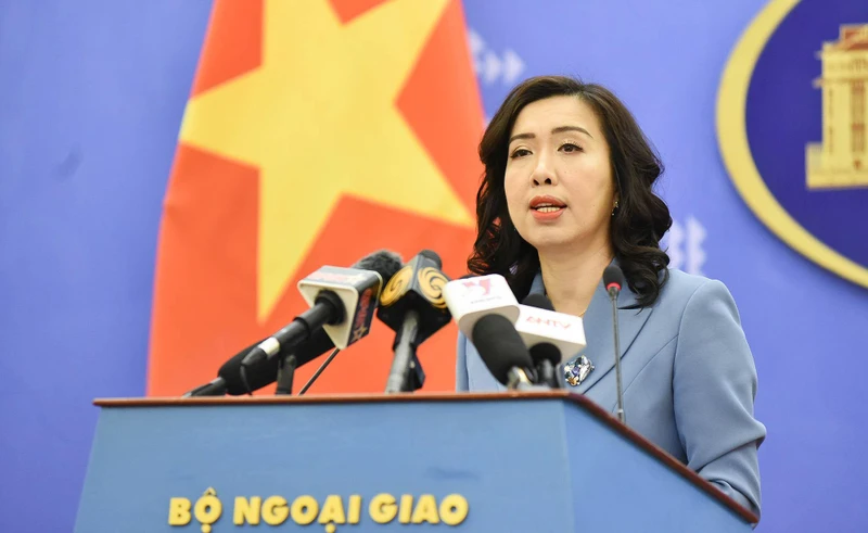 Người phát ngôn Bộ Ngoại giao Lê Thị Thu Hằng. (Ảnh Bộ Ngoại giao)