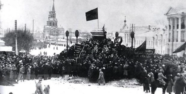 Không khí Cách mạng Tháng Mười ở Yekaterinburg (thành phố chính ở miền trung Nga, phía đông dãy núi Uran). (Ảnh: Tư liệu/TTXVN phát)
