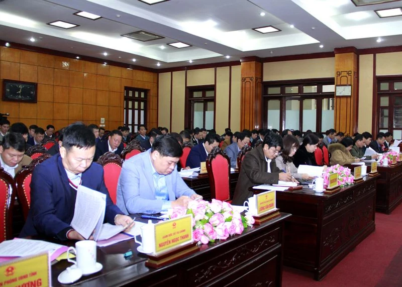 Toàn cảnh hội nghị Triển khai kế hoạch phát triển kinh tế - xã hội năm 2022.