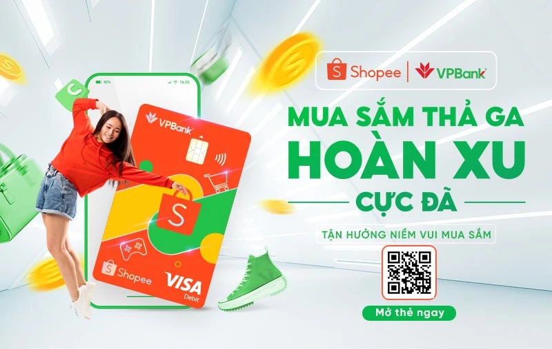 Ra mắt Thẻ ghi nợ Quốc tế VPBank Shopee - quà tặng cho các tín đồ mua sắm