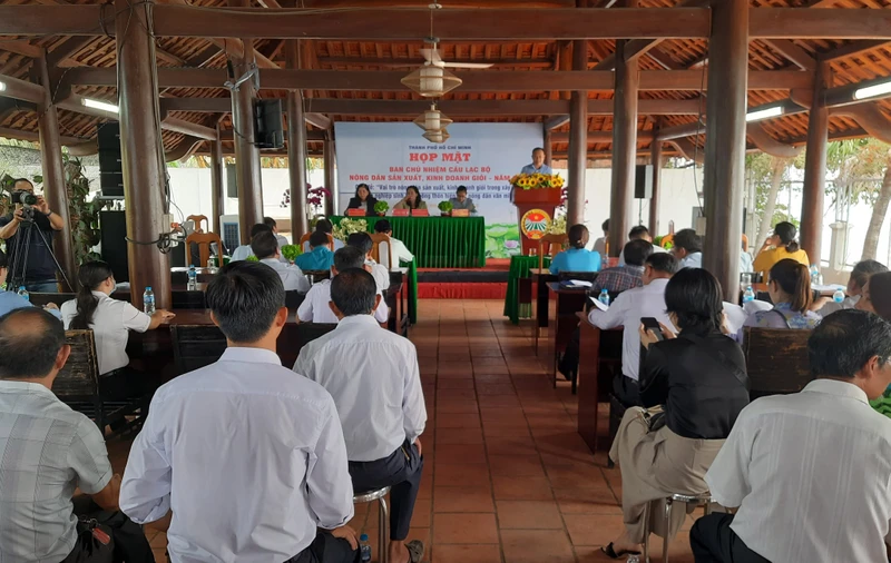 Quang cảnh buổi họp mặt Ban Chủ nhiệm Câu lạc bộ Nông dân sản xuất kinh doanh giỏi năm 2023.