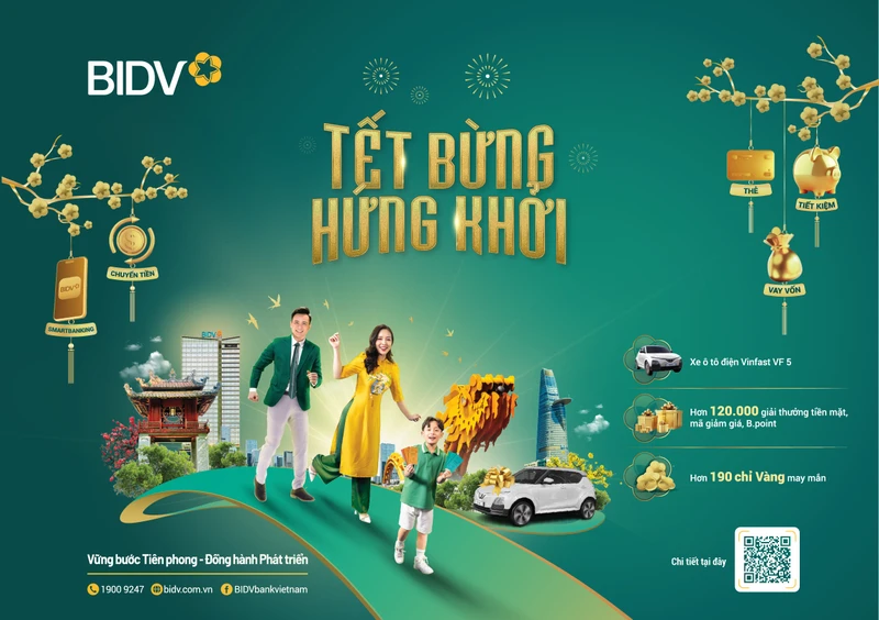 BIDV tung loạt quà tặng, ưu đãi “khủng” dành cho khách hàng dịp Tết 