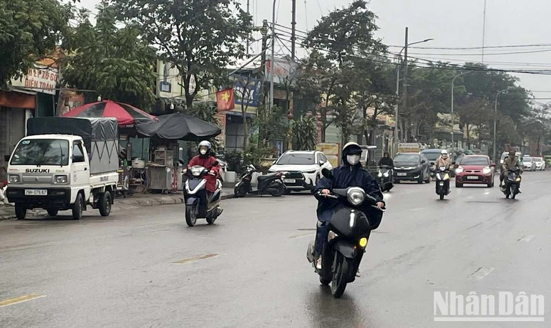 Khu vực Hà Nội có mưa, trời lạnh.