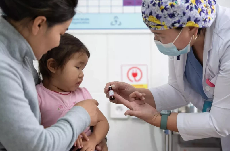 Bệnh sởi có thể được ngăn ngừa bằng cách tiêm chủng vaccine. (Ảnh: Unicef)