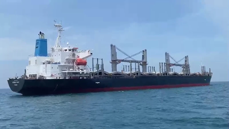 Tàu Nemrut Bay bị mắc cạn trên vùng biển Bình Thuận, cách cửa biển Lagi, khoảng 10 hải lý về phía đông nam.