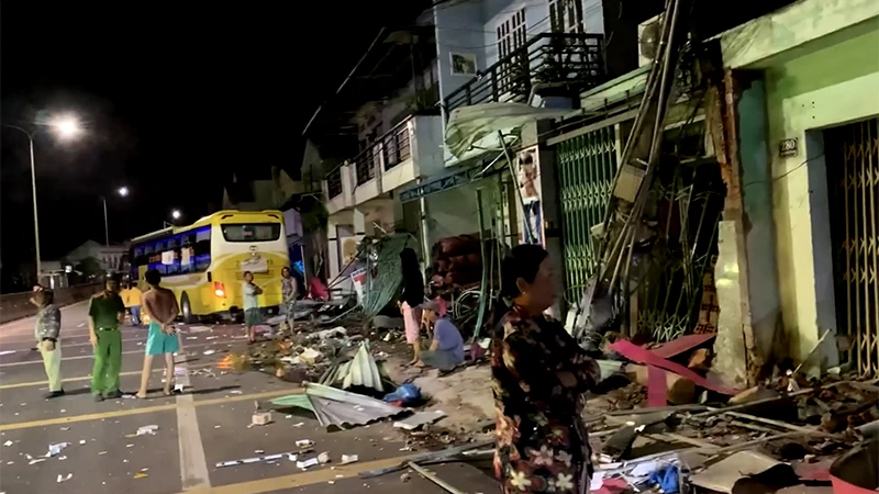 Hiện trường vụ tai nạn.