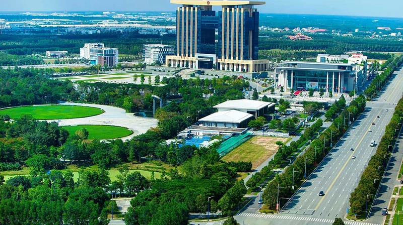 Một góc trung tâm thành phố mới Bình Dương.