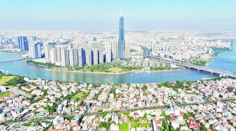 Một góc đô thị Thành phố Hồ Chí Minh hôm nay. (Ảnh: Thế Anh) 