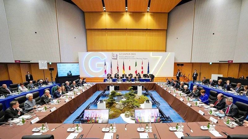 Hội nghị Bộ trưởng Tài chính và Thống đốc Ngân hàng Trung ương G7 tại Nhật Bản. (Ảnh: REUTERS)