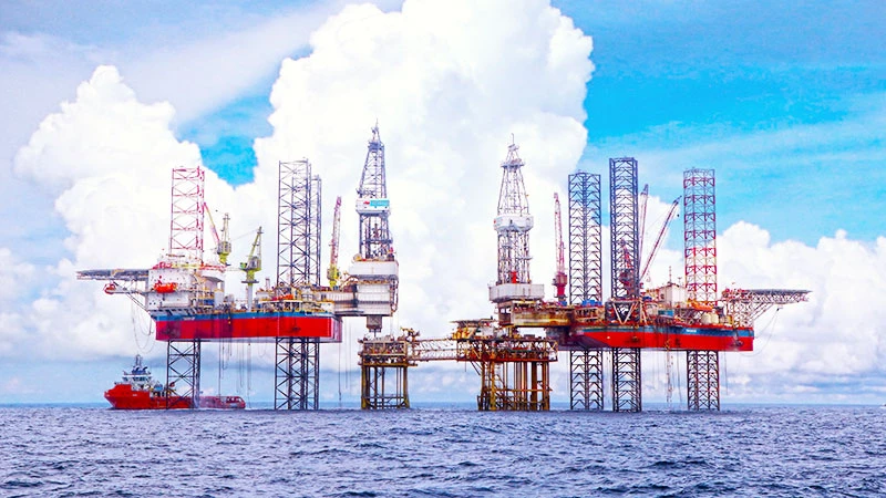 Giàn khoan dầu khí của Vietsovpetro.
